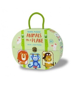 Animals on a plane travel puzzle