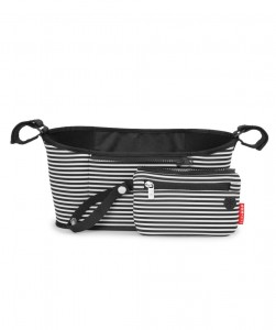 stroller organizer black/white stripes