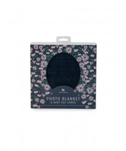 Dark cone flower photo blanket