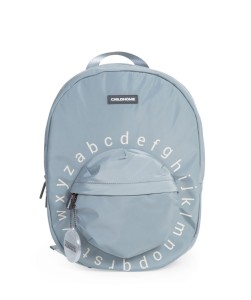 Kids school backpack ABC Grey Off White