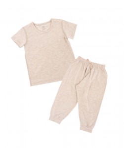 basics bamboo t-shirt & harem set warm taupe