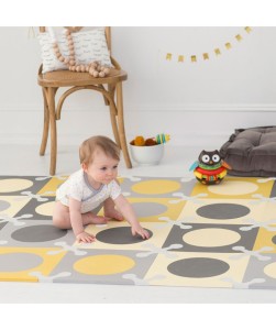 Playspot geo floor tiles gold & grey