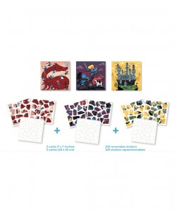 Dragons & knights sticker cards