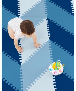 Playspot geo floor tiles blue ombre