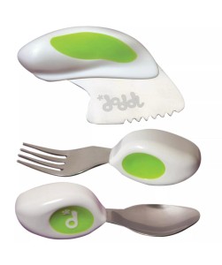 3-Piece children cutlery green