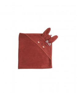 hooded towel rabbit rust