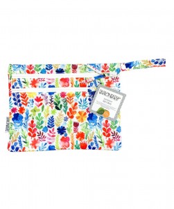 Rainbow Watercolor Floral - Waterproof Wet Bag