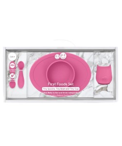 Pink first food set