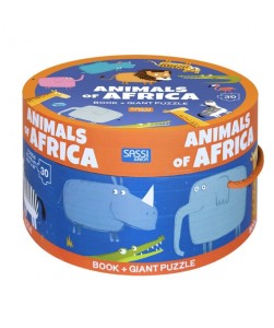 Animals of africa book & puzzle