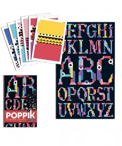 Alphabet sticker poster