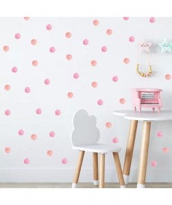 48 Pieces Dot Wall Sticker Pink